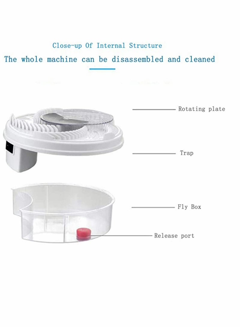 Fly Trap Revolving Electronic Fly Trap, USB Powered Automatic Silent Fly Catcher Device Suitable for restaurants, hotels & families