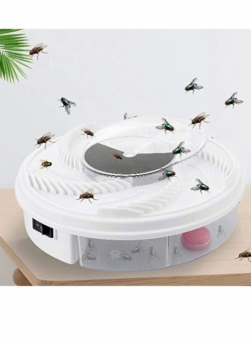 Fly Trap Revolving Electronic Fly Trap, USB Powered Automatic Silent Fly Catcher Device Suitable for restaurants, hotels & families