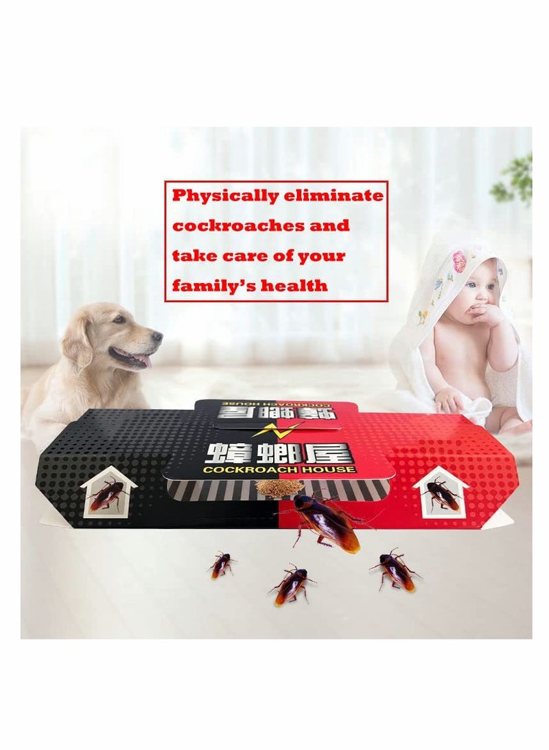 Cockroach Traps, 10 Pcs Cockroach Trap Killer House Pest Control Strong Sticky Glue Traps with Non-Toxic Bait Premium Spiders Ants Cockroach Killer