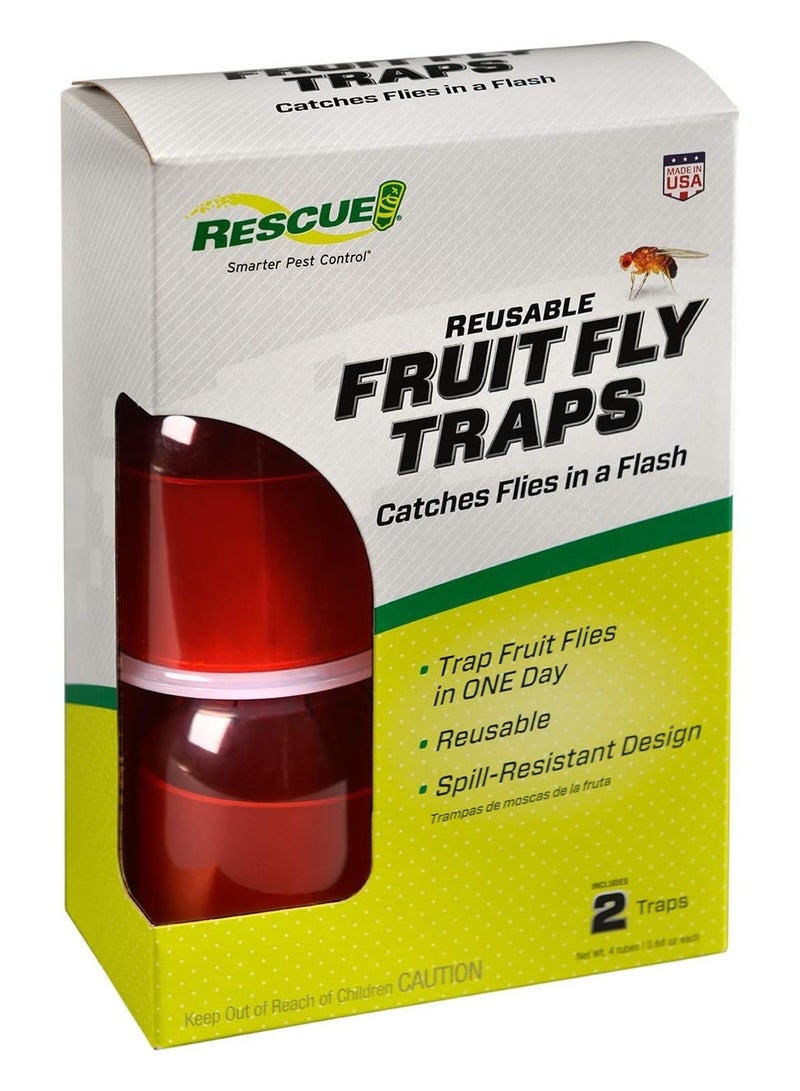 Rescue Fruit Fly Repulsive Lure Trap Pack of 2