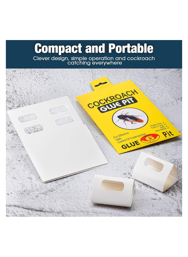 108 Count Cockroach Glue Traps Spider Scorpion Insect Trap Adhesive Long-Lasting Printing Design Sticky Traps Foldable, 8.6'' x 5.5'' (Yellow)