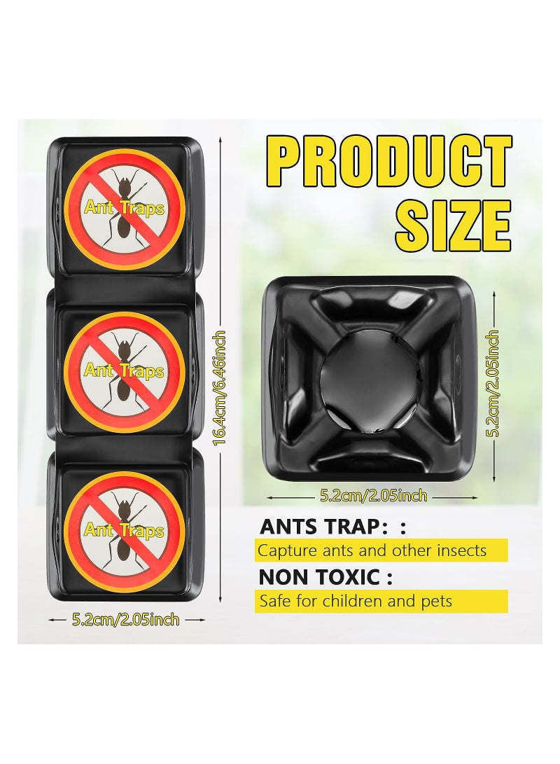 48 Pcs Ant Killer Ant Traps Spider Traps Effective Insect Traps Indoor Ant Bait Glue Traps for Bugs Outdoor Home Kitchen Cricket Crawling Bugs, Safe for Pets and Kids