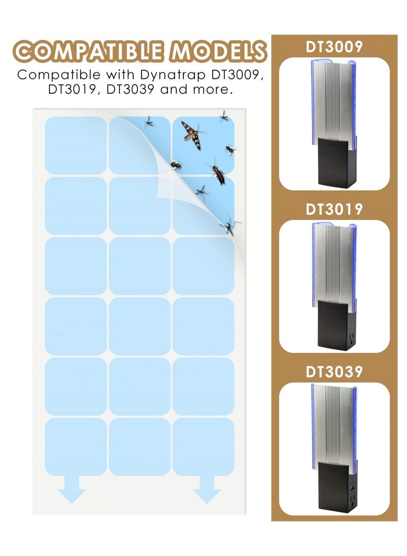 Replacement Glue Boards Compatible with Dynatrap DT3009, Plug-in Indoor Insect Trap Mosquito Trap Refills Glue Cards for Dynatrap DT3009 DT3019 DT3039, Mosquito Killer Glue Pads (20 Pack)