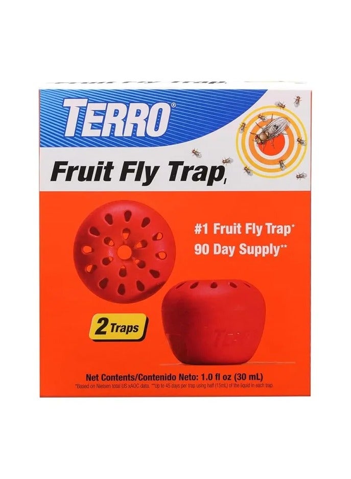 TERRO FRUIT FLY TRAPS, 2-PK