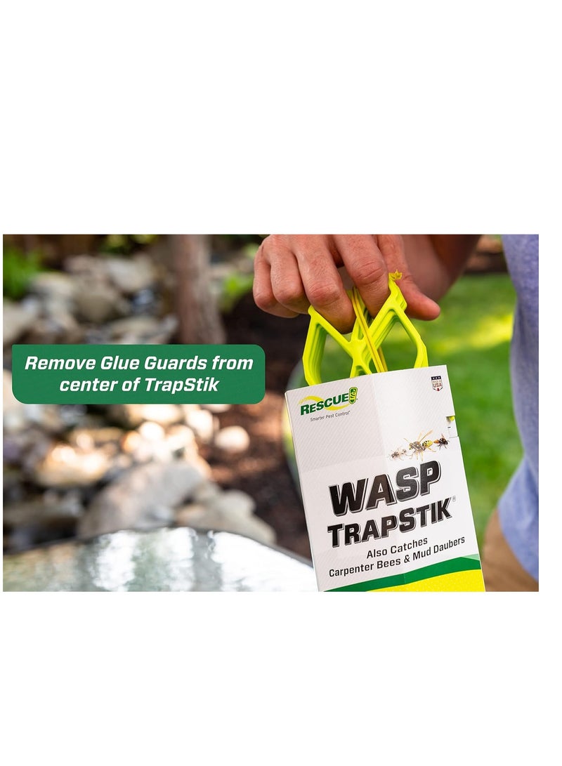 RESCUE! TrapStik for Wasps, Mud Daubers, Carpenter Bees - 2 Pack