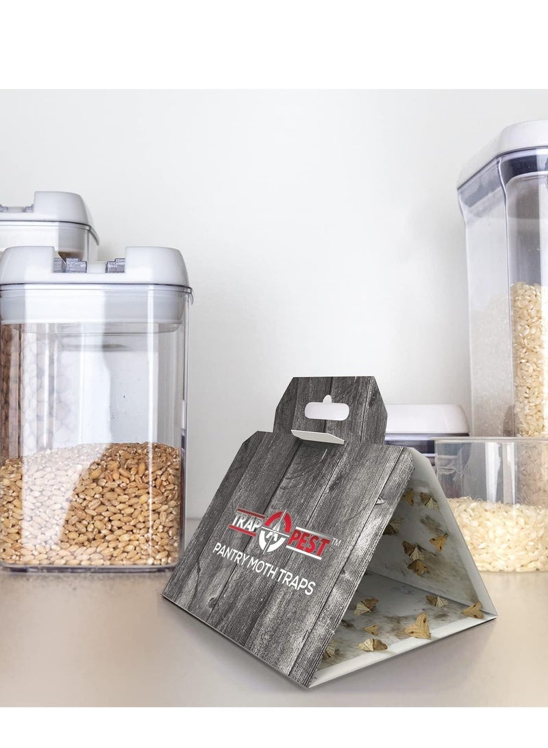 8 Pack Pantry Moth Traps- Safe and Effective for Food and Cupboard- Glue Traps with Pheromones for Pantry Moths