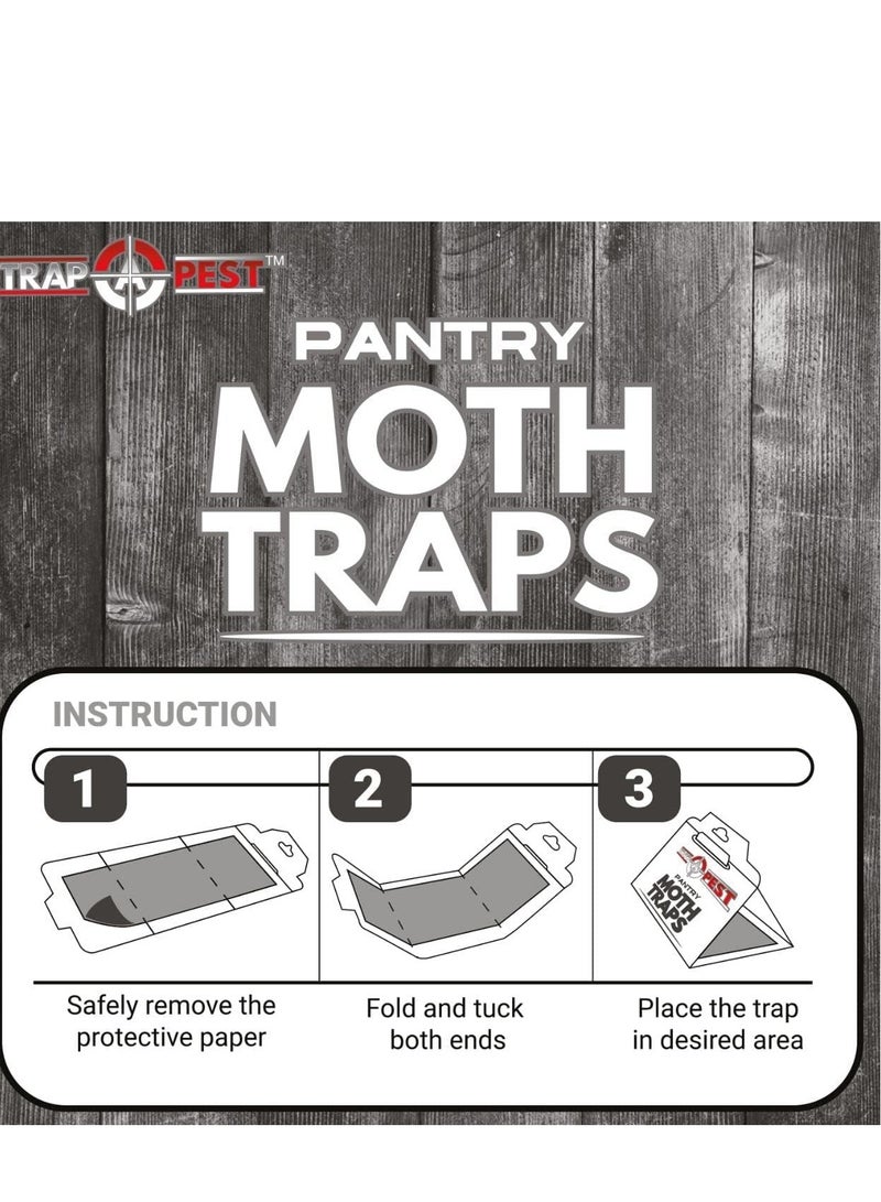 8 Pack Pantry Moth Traps- Safe and Effective for Food and Cupboard- Glue Traps with Pheromones for Pantry Moths