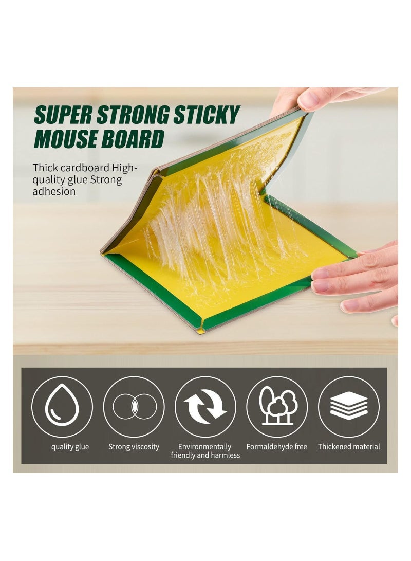 Pack Large Mouse Glue Traps with Enhanced Stickiness for Rat Rodent Cockroach and Other Household Sticky Pad Board House Indoor Outdoor