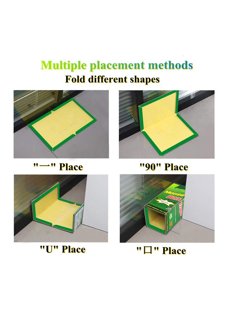 Pack Large Mouse Glue Traps with Enhanced Stickiness for Rat Rodent Cockroach and Other Household Sticky Pad Board House Indoor Outdoor