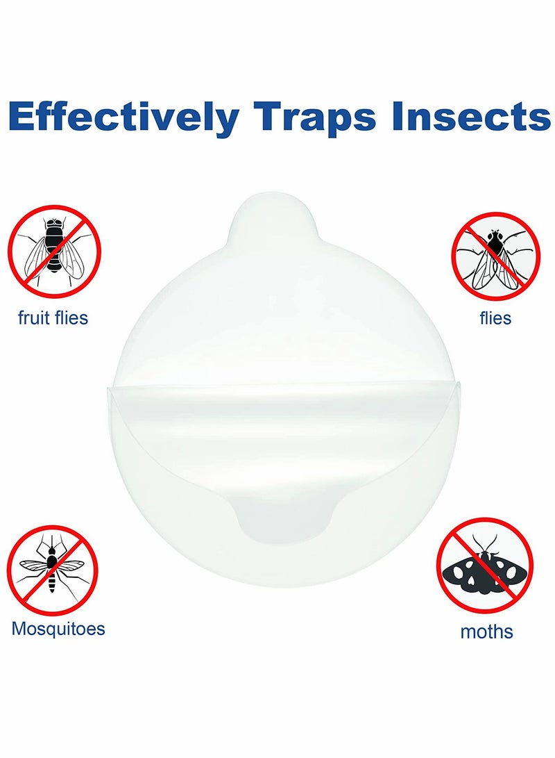 Fly Glue Boards 4.1 Inches Mosquito Trap Glue Board Sticky Refillable Glue Board for Insect Trap Glue Pads for Indoor Outdoor Fly Mosquito Lamp Catcher Replacement(24 Pcs)