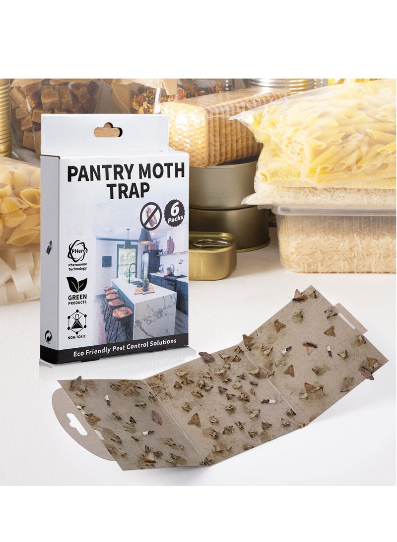 Pantry Moth Traps with Pheromones, Safety Non-Toxic Moth Pheromone Indoor & Get Rid of Moths in House, Efficient Sticky Glue Meal Moth Trap for Food Cupboard Kitchen Home (12 Pack)