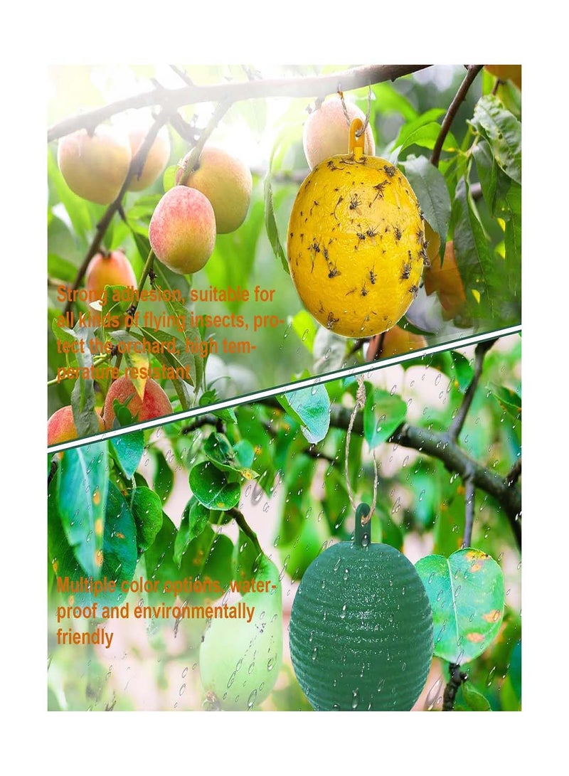 Fruit Fly Traps, 4 Pack Sticky Hanging Traps for Indoor Use, Easy to Carry Small Pumpkin Design, Effective Pest Control for Kitchen and Home Plants