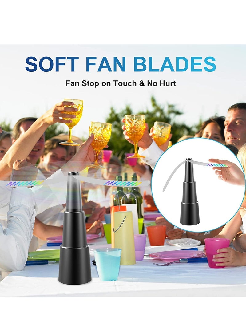 Tabletop Food Fans, 3 Height Adjustable Picnic Table Fans to Keep Food Clean, Portable Electric Fans for Home, Picnic, Restaurant, Party - 2 Pack