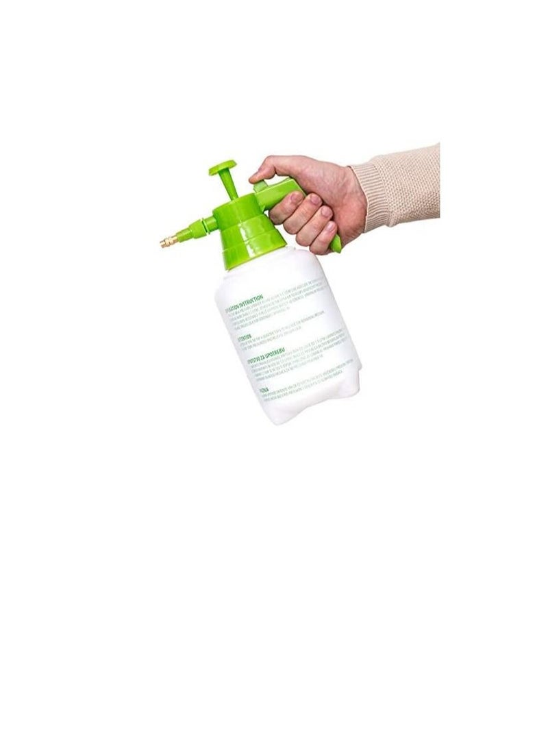 Beorol Garden Pump Pressure Sprayer | Lawn Sprinkler | Water Mister | Spray Bottle for Flowers, Herbicides, Pesticides, Fertilizers -Bulb Shape (1500ml) –White & Green - PZC15