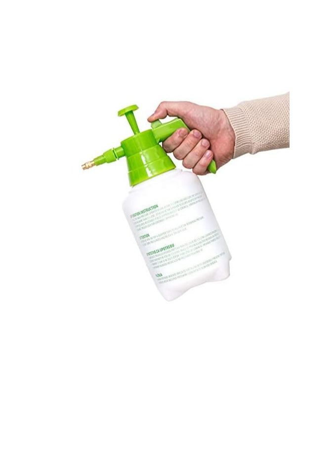 Beorol Garden Pump Pressure Sprayer | Lawn Sprinkler | Water Mister | Spray Bottle for Flowers, Herbicides, Pesticides, Fertilizers -Bulb Shape (1500ml) –White & Green - PZC15