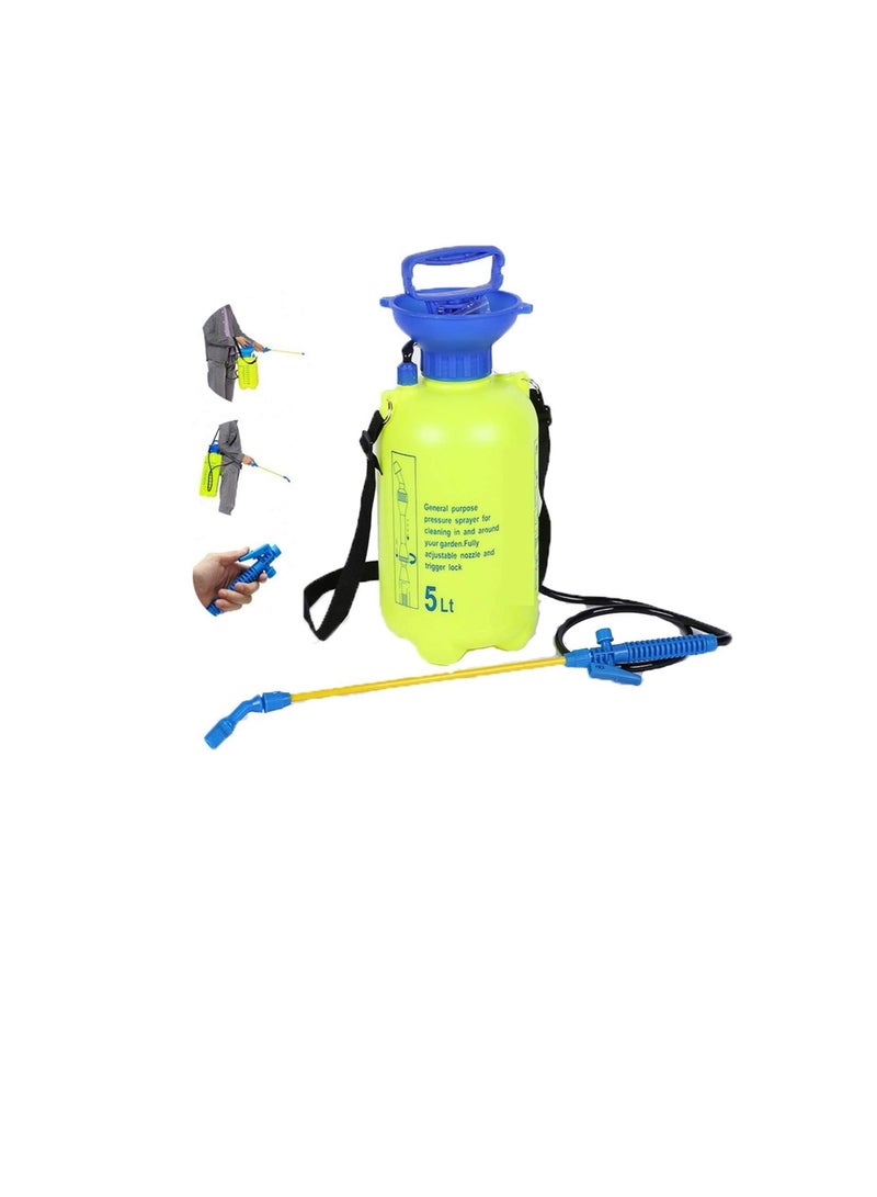 Sprayer for Weed Killer, Garden Knapsack Sprayer Manual Pressure Sprayer, with Pressure Release Valve, for Home Cleaning and Gardening5L