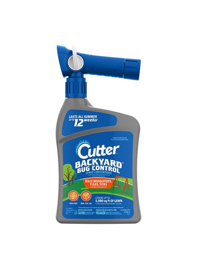 Backyard Bug Control Spray Concentrate Mosquito Repellent Kills Mosquitoes Fleas & Listed Ants 32 Fl Ounce