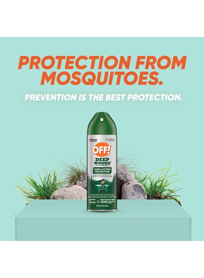 Deep Woods Insect Repellent Aerosol, Bug Spray with Long Lasting Protection from Mosquitoes, 6 oz