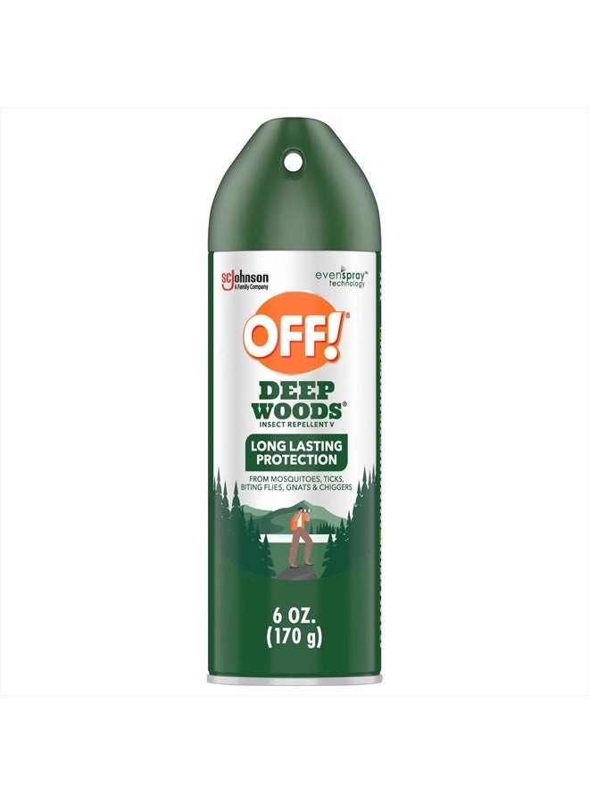 Deep Woods Insect Repellent Aerosol, Bug Spray with Long Lasting Protection from Mosquitoes, 6 oz