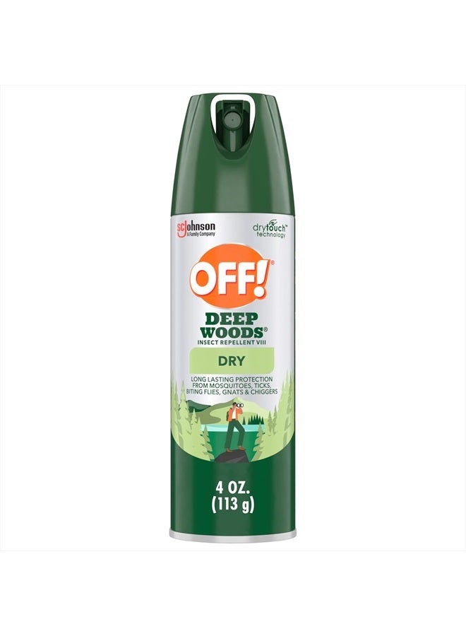 Deep Woods Insect Repellent Aerosol, Dry, Non-Greasy Formula, Bug Spray with Long Lasting Protection from Mosquitoes, 4 oz