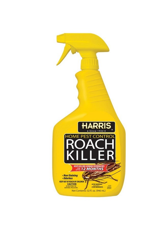 Roach Killer Liquid Spray With Odorless And Nonstaining 12Month Extended Residual Kill Formula (32Oz)