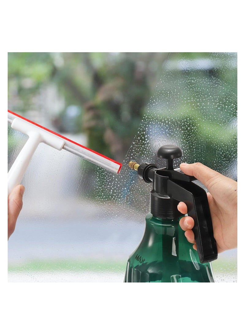 0.5 Gallon Hand Held Garden Sprayer, Manual Pump Pressure Water Sprayers with Adjustable Nozzle, Plastic Clear Watering Can for Lawn, Garden, Indoor and Outdoor Gardening, 2 Pack