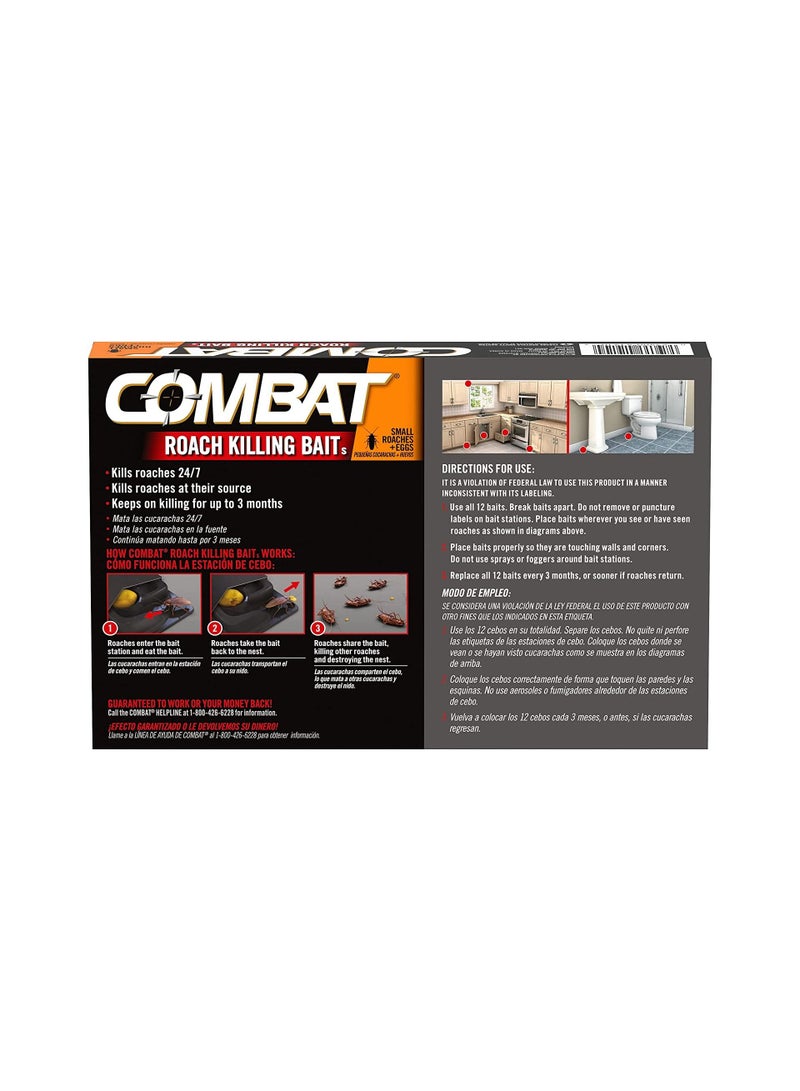 Combat Roach Killing Bait Stations for Small Roaches 12 Count