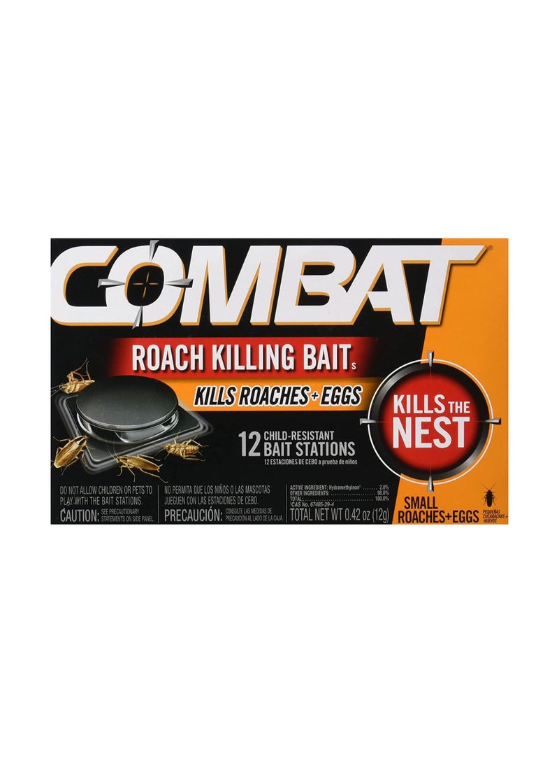 Combat Roach Killing Bait Stations for Small Roaches 12 Count