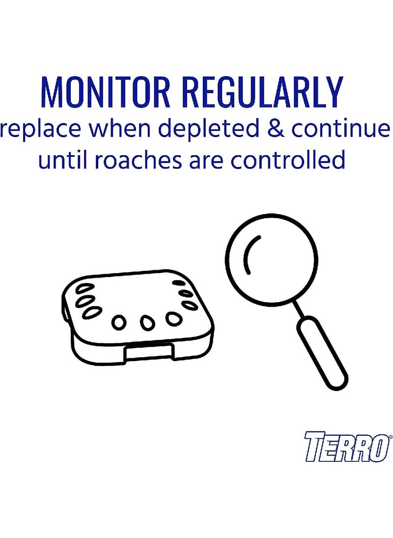 Terro Roach Bait 6-Pack: Fast-Acting Pest Control Solution for Roaches, highly effective on roaches, Insect Activity