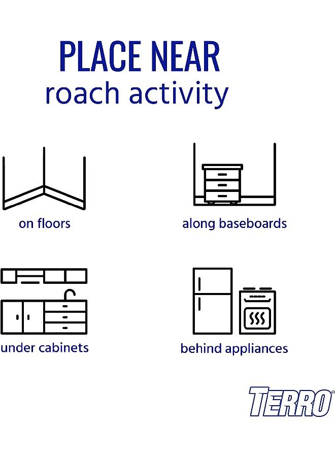 Terro Roach Bait 6-Pack: Fast-Acting Pest Control Solution for Roaches, highly effective on roaches, Insect Activity