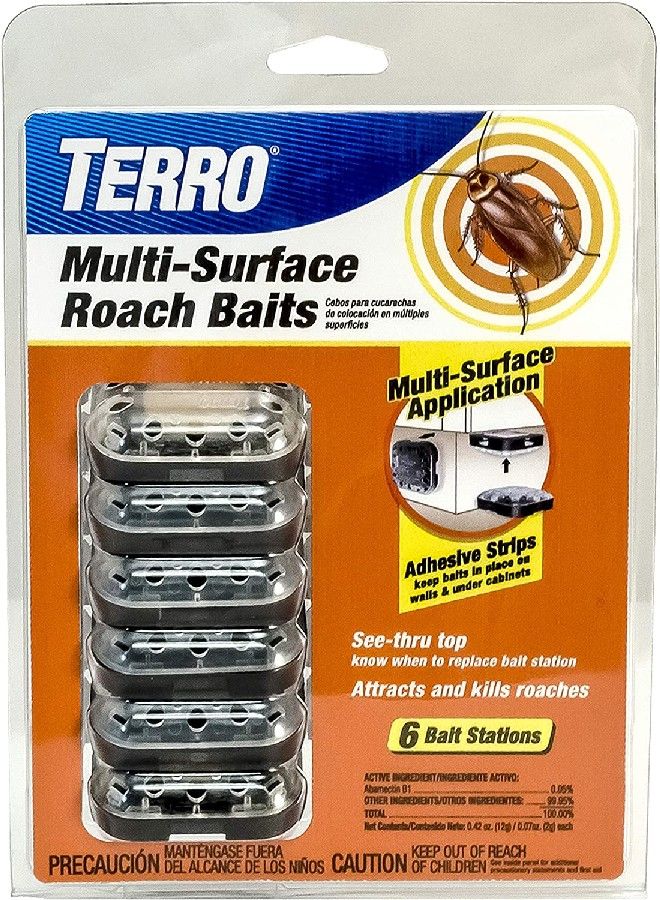 Terro Roach Bait 6-Pack: Fast-Acting Pest Control Solution for Roaches, highly effective on roaches, Insect Activity