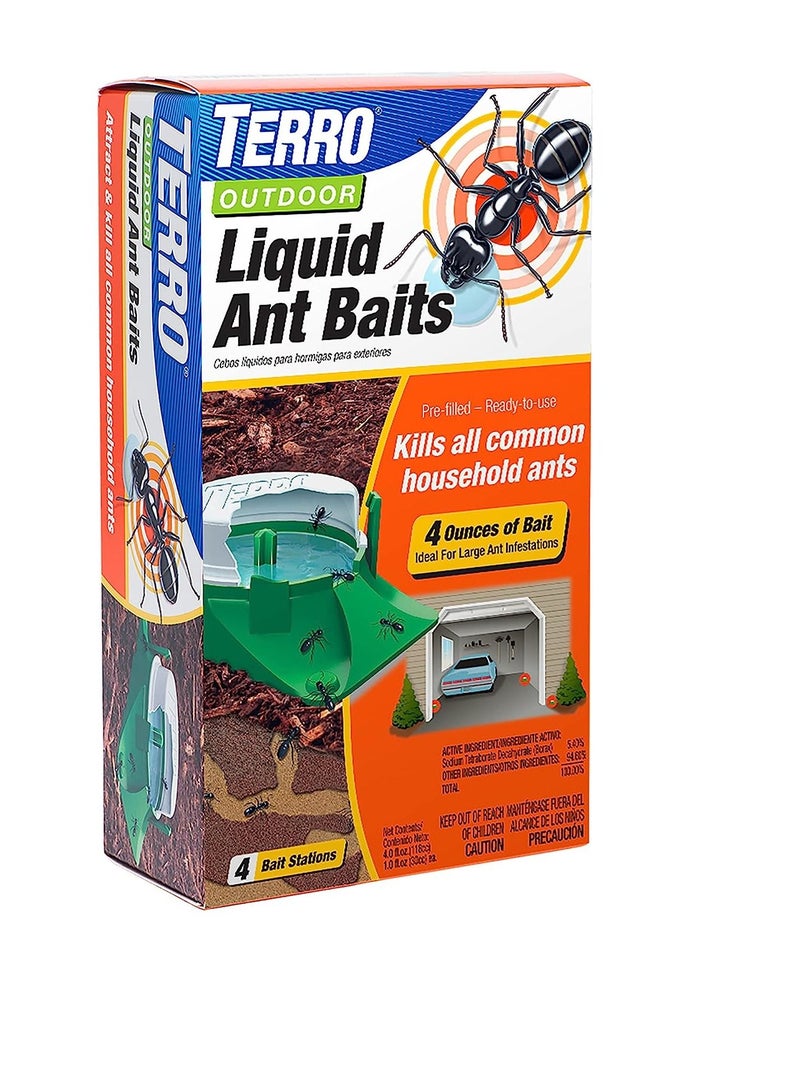 Ant killer attracts and kills house ants by placing them on bait stations