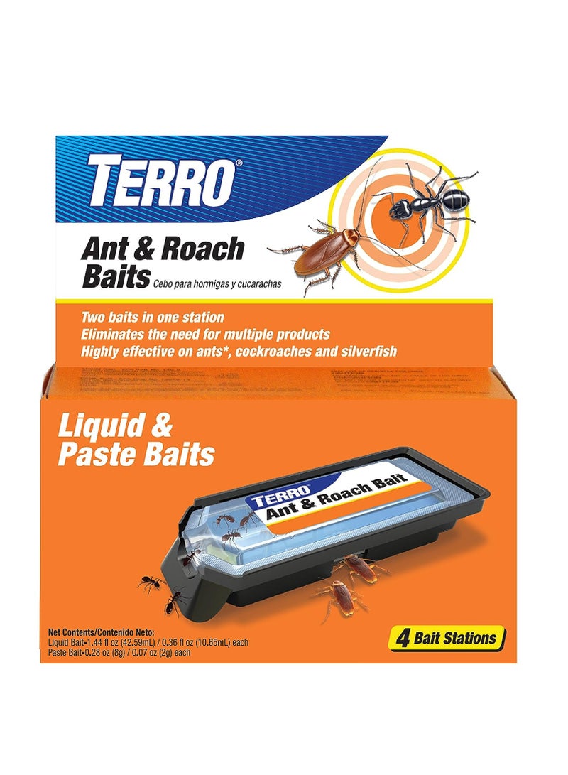 Terro T360 ant and roach stations 1 pack ant & roach baits black