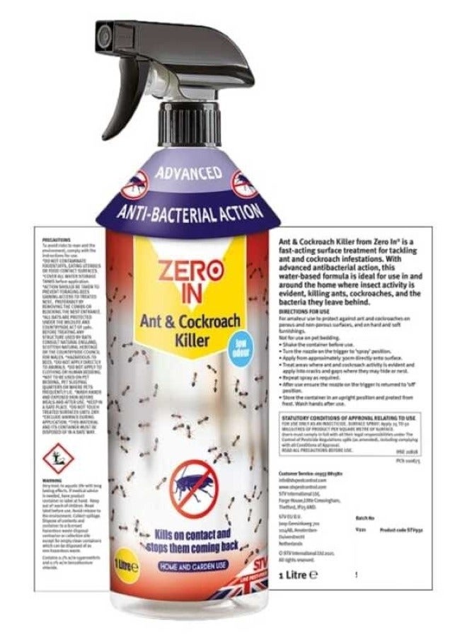 Zero In Ant & Cockroach Killer Spray 1 Litre