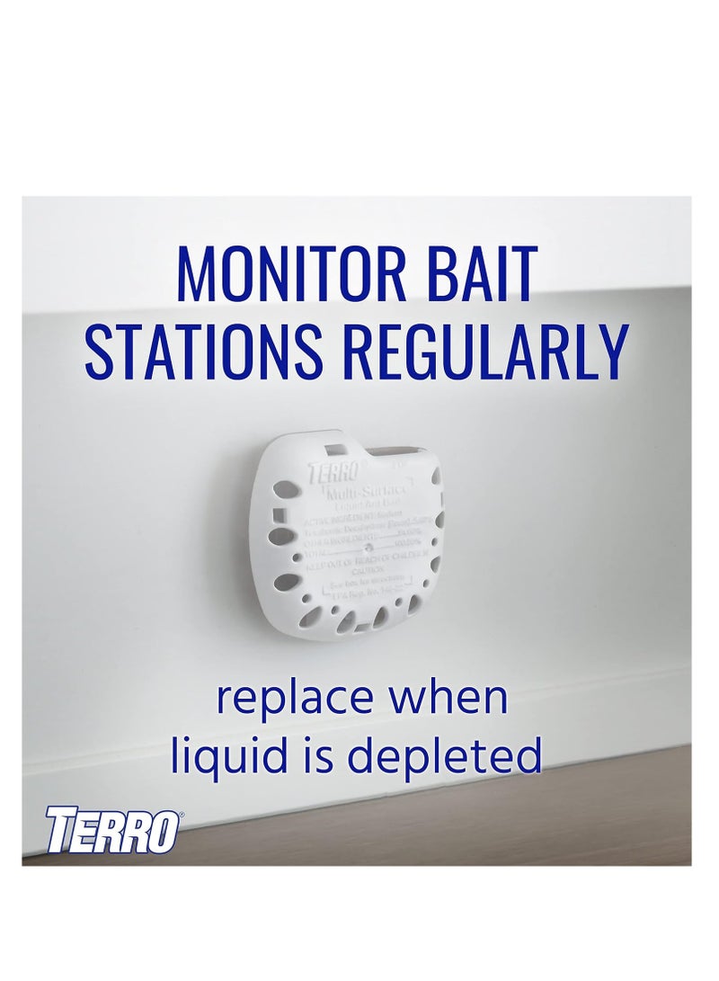 TERRO T334B indoor multi surface liquid ant bait and ant killer 4 discreet ant bait stations kills common household aAnts