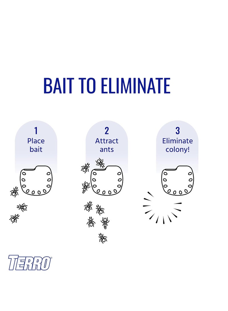 TERRO T334B indoor multi surface liquid ant bait and ant killer 4 discreet ant bait stations kills common household aAnts