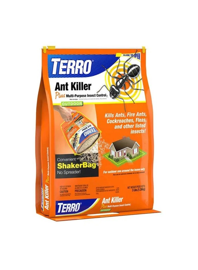 Terro T901-6 Ant Killer Plus Multi-Purpose Insect Control For Outdoors - Kills Fire Ants, Fleas, Cockroaches, And Other Crawling Insects - 1.36Kg