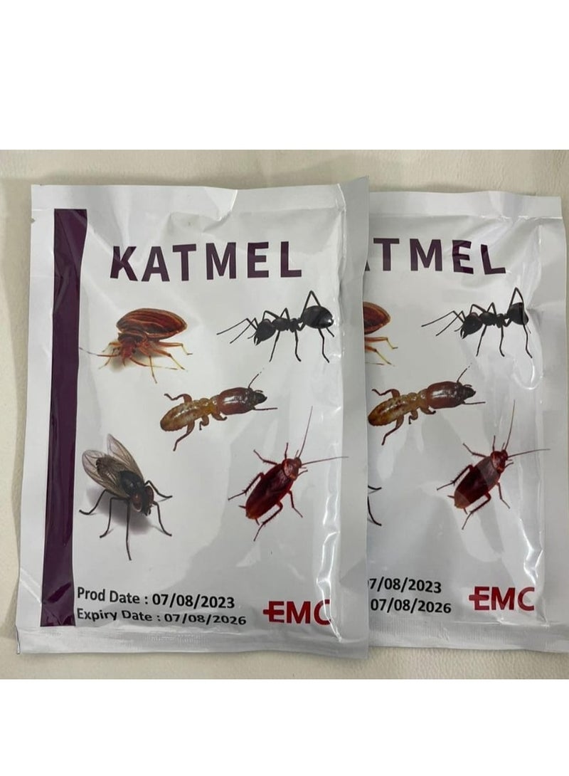 Katmal Insecticide Powder for Cockroaches & Bedbugs, Flying Insects terminator 10pcs Each Packet 100grams