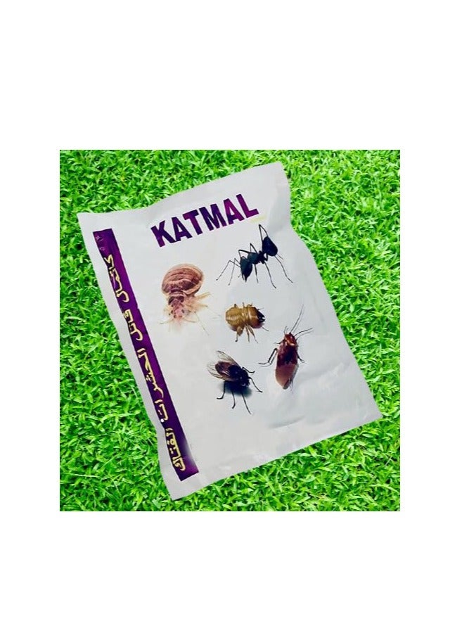 Katmal Insecticide Powder for Cockroaches & Bedbugs, Flying Insects terminator 10pcs Each Packet 100grams