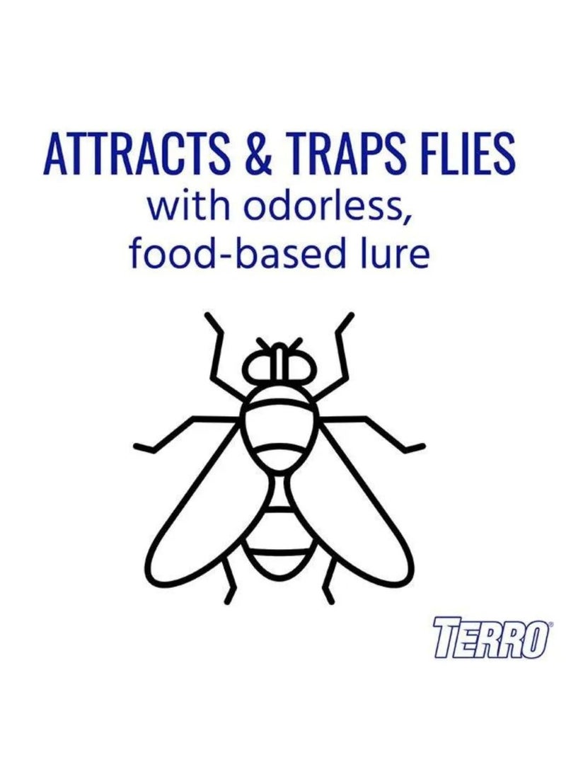 Terro Indoor Fly Trap Plus Lure, Discrete Design, Flexible Placement, Odor Free, T550