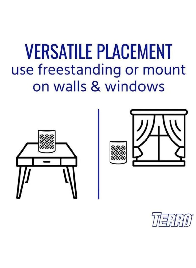 Terro Indoor Fly Trap Plus Lure, Discrete Design, Flexible Placement, Odor Free, T550