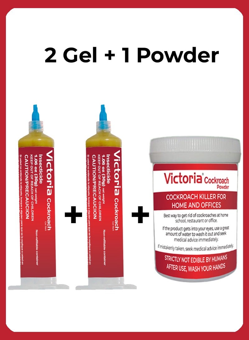 Victoria Cockroach Gel Bait Two Tubes Plus Victoria Insects Control Powder
