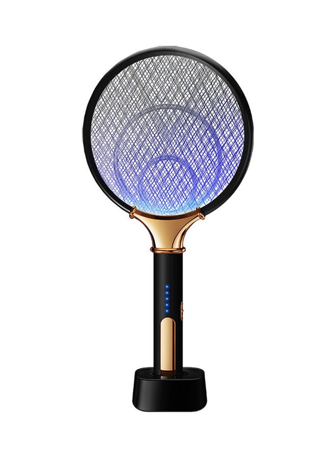 2-In-1 Electric Mosquito Swatter Black/Gold 47x23cm