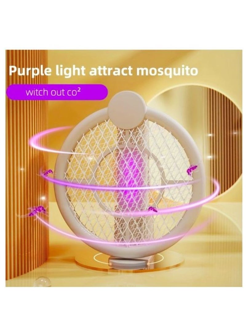 Electric Fly Swatte Bug Zapper Racket 2 In 1 Fly Swatter With 300mAh Battery Rechargeable Mosquito Repellent Lamp For Indoor And Outdoor