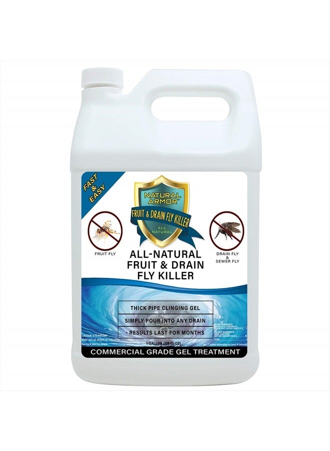 Fruit Fly & Drain Fly Killer - Simple Commercial Drain Gel Treatment – Eliminates Gross Fruit Flies, Drain Flies, Sewer Flies & Gnat Infestations From Any Drain. Fast & Easy - 1 Gallon (128 Ounces)