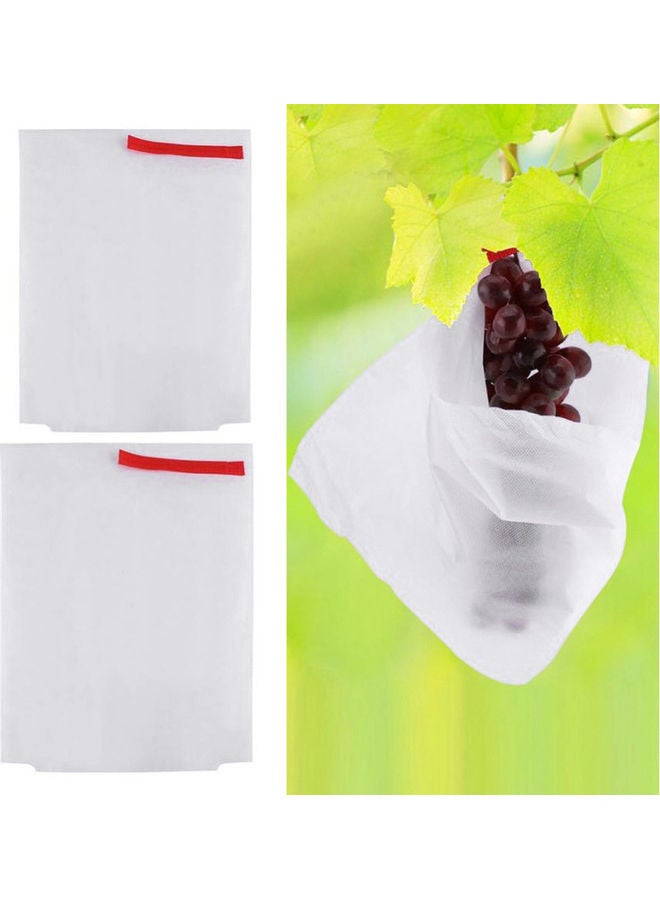 100-Piece Anti-Bird Waterproof Breathable Vegetable Fruit Protection Bag White