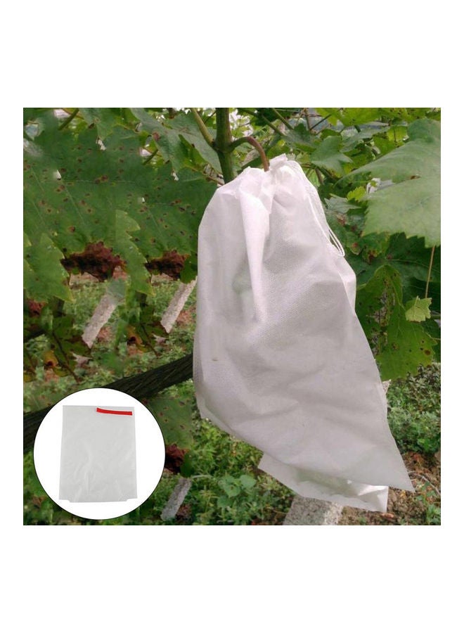 100-Piece Anti-Bird Waterproof Breathable Vegetable Fruit Protection Bag White