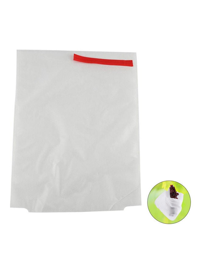 100-Piece Anti-Bird Waterproof Breathable Vegetable Fruit Protection Bag White