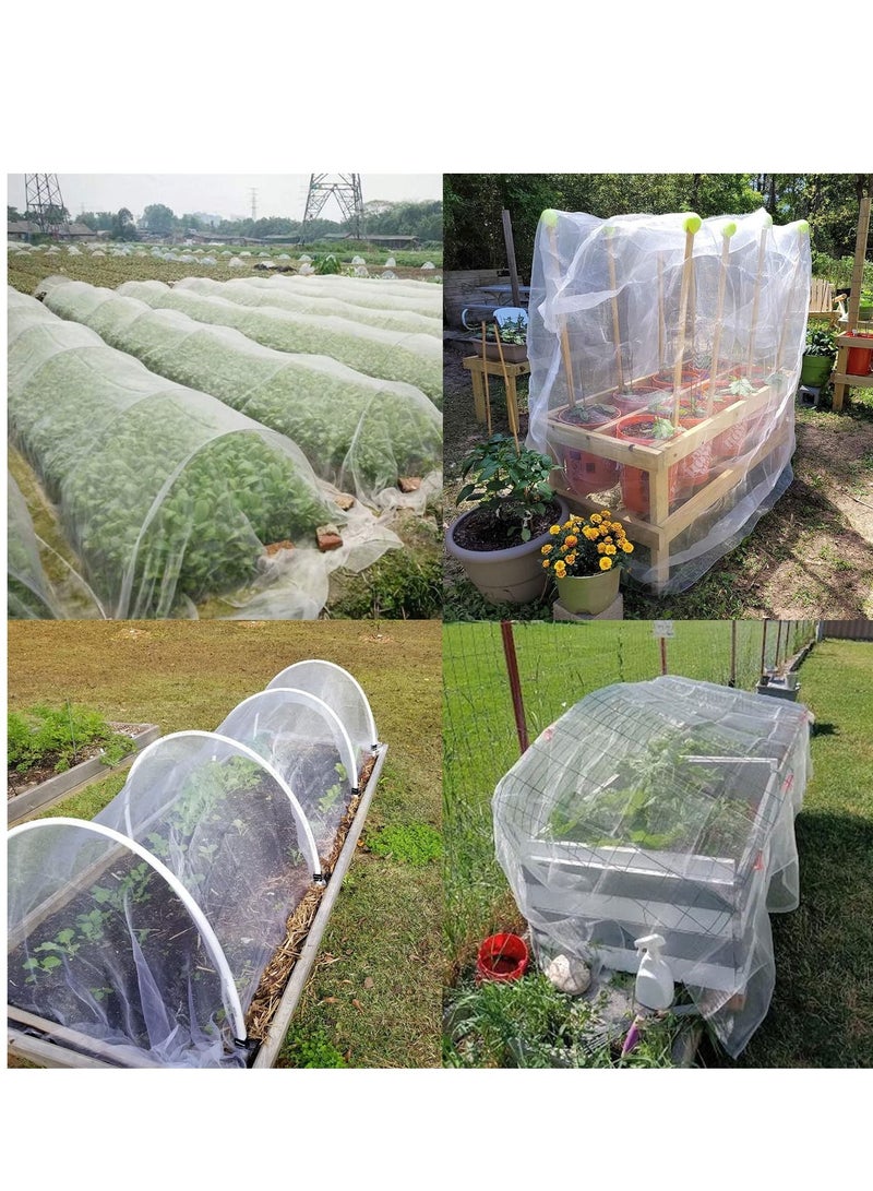 Insect Netting Mesh, Garden Netting Protection Vegetable Net Plant Protect Netting Grow Tunnel Insect Protect Netting for Plant Fruits Flowers Crops(2.5M*6M)