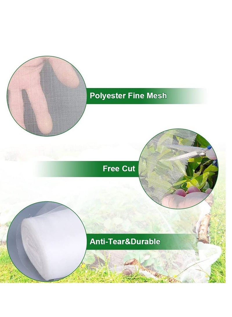 Insect Netting Mesh, Garden Netting Protection Vegetable Net Plant Protect Netting Grow Tunnel Insect Protect Netting for Plant Fruits Flowers Crops(2.5M*6M)